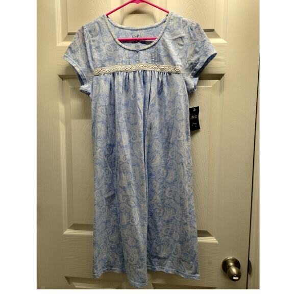 INC International Concepts NWT Size Small Blue Paisley Sleep Dress Nightgown - Picture 1 of 7